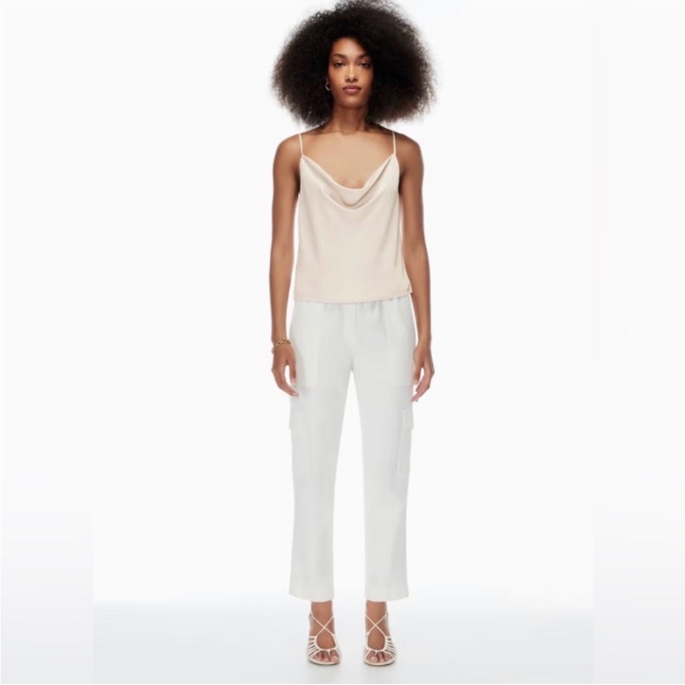 Babaton cowlneck satin cami S birch